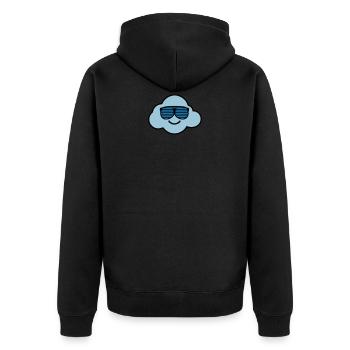 cloud sunglasses 02 - Unisex Premium Organic Zip Hoodie - black - Back - Nico (187cm)