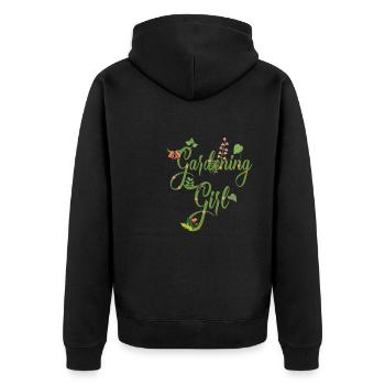 Garten Motiv Gärtner & Gärtnerin Spruch - Unisex Premium Bio Zip Hoodie - Schwarz - Hinten - Nico (187cm)