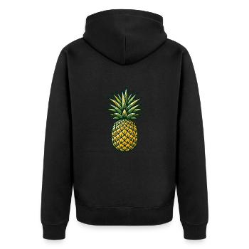 COCKTAIL DE FRUITS TROPICAUX À L’ANANAS PINA COLADA - Veste à capuche bio Premium Unisexe - noir - Dos - Nico (187cm)
