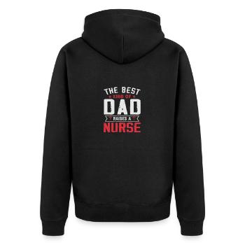 Le meilleur type de père élève une infirmière - Veste à capuche bio Premium Unisexe - noir - Dos - Nico (187cm)