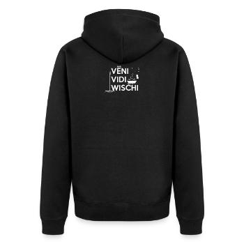 Cleaner cleaning woman cleaning house cleaning wiping - Unisex Premium Organic Zip Hoodie - black - Back - Nico (187cm)