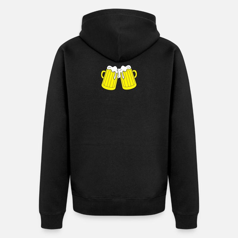 biergläser - Unisex Premium Bio Zip Hoodie - Schwarz
