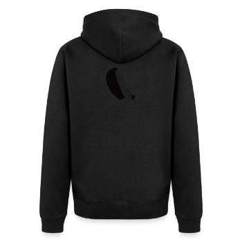 Paragliding Gleitschirmflieger Pilot - Unisex Premium Bio Zip Hoodie - Schwarz - Hinten - Nico (187cm)