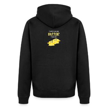 Le beurre que vous êtes en examen et foodie cadeau - Veste à capuche bio Premium Unisexe - noir - Dos - Nico (187cm)