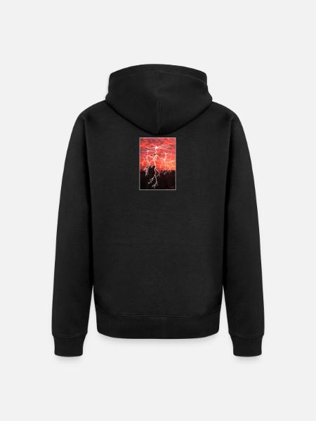 Thunderstorm weatherman gift - Unisex Premium Organic Zip Hoodie - black