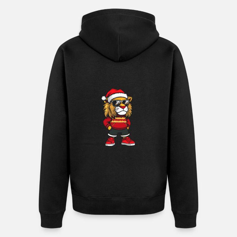 Noël Lion Noël - Veste à capuche bio Premium Unisexe - noir