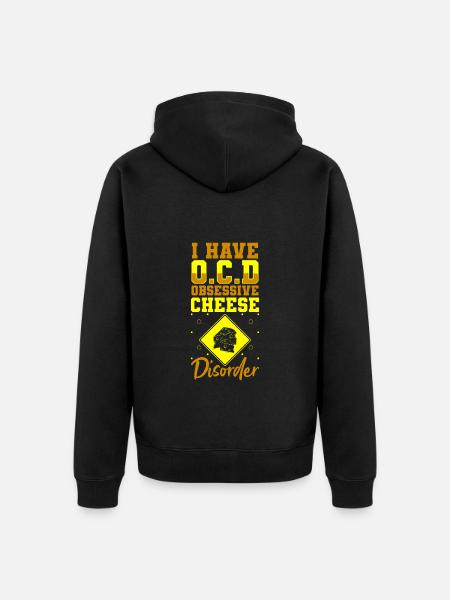 Amateur de fromage cheddar - Veste à capuche bio Premium Unisexe - noir