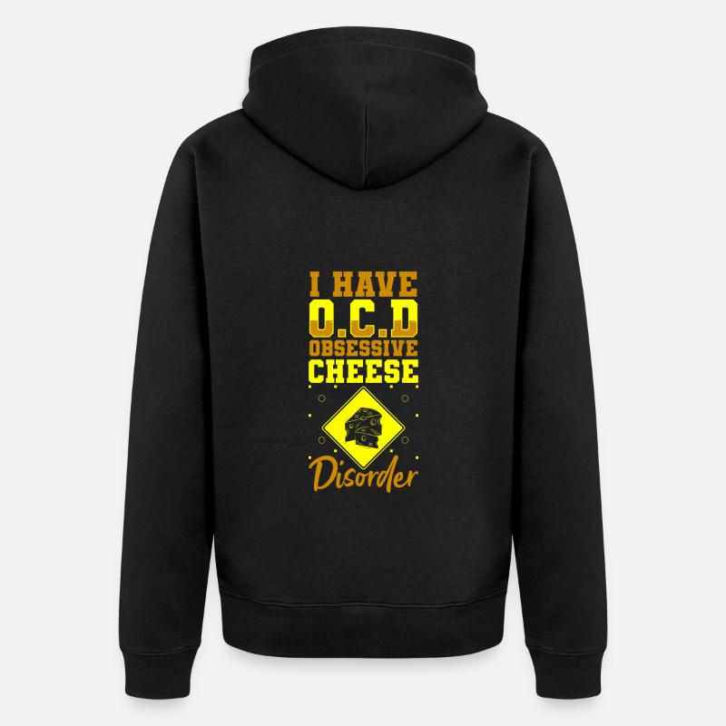 Amateur de fromage cheddar - Veste à capuche bio Premium Unisexe - noir