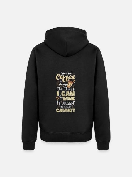 Space Spaceship Cosmonaut - Unisex Premium Organic Zip Hoodie - black