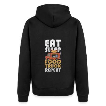 Événement Food Truck Food Truck - Veste à capuche bio Premium Unisexe - noir - Dos - Nico (187cm)