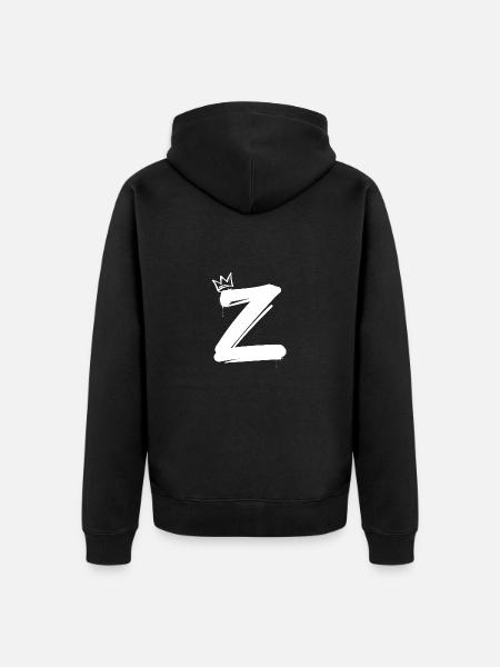 Z - Unisex Premium Organic Zip Hoodie - black