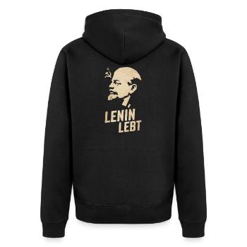 Lénine est vivant - Veste à capuche bio Premium Unisexe - noir - Dos - Nico (187cm)