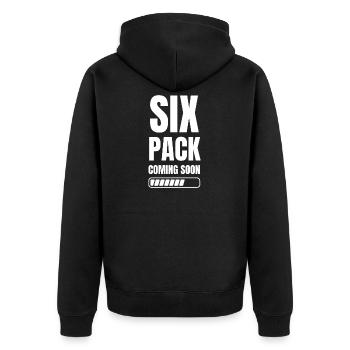 Six PackBientôt disponible ! Motivation pour la remise en forme - Veste à capuche bio Premium Unisexe - noir - Dos - Nico (187cm)