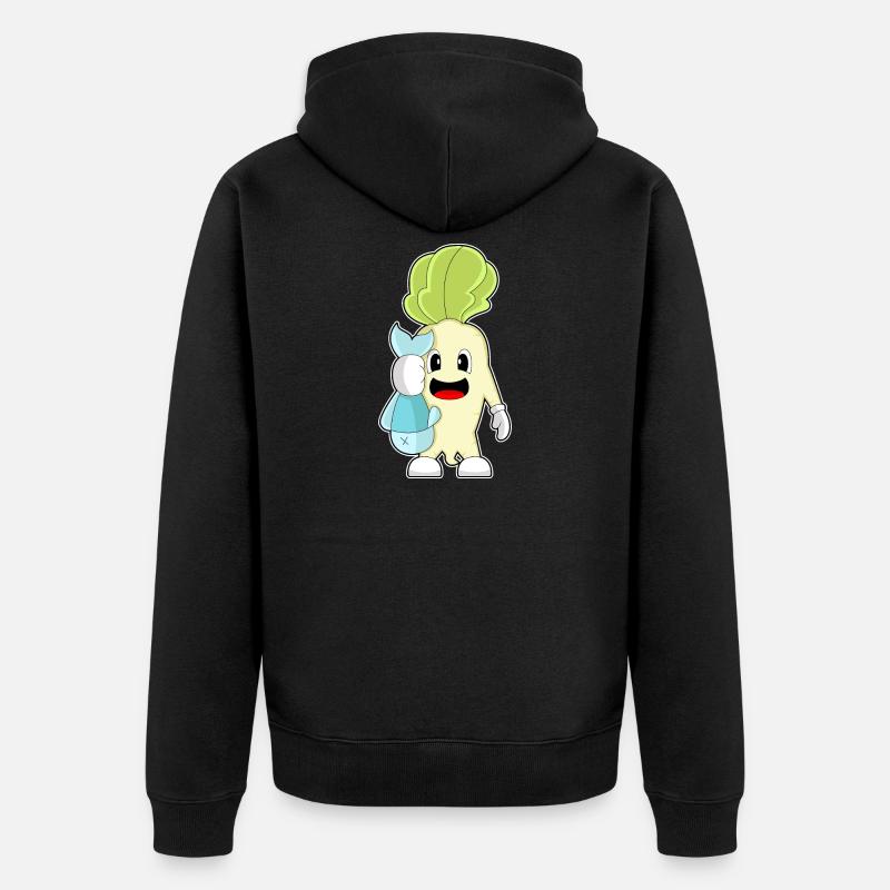 Pêche au radis pêcheur - Veste à capuche bio Premium Unisexe - noir