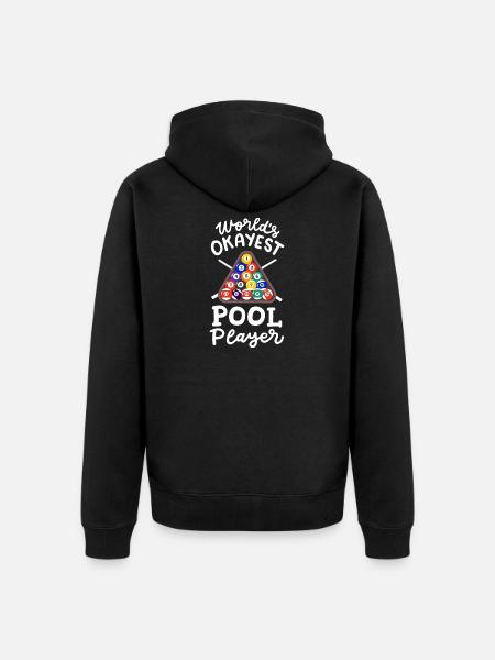 Billardspieler Billard - Unisex Premium Bio Zip Hoodie - Schwarz