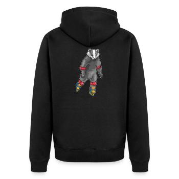 Badger Patins à roues alignées - Veste à capuche bio Premium Unisexe - noir - Dos - Nico (187cm)