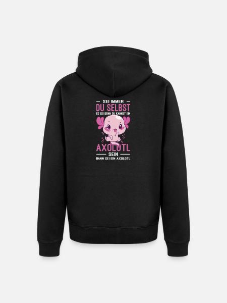Funny Sayings Fun Outfits Irony Sarcasm - Unisex Premium Organic Zip Hoodie - black