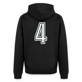 4 - Veste à capuche bio Premium Unisexe - noir - Dos - Nico (187cm)