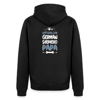 Père officiel berger allemand - Veste à capuche bio Premium Unisexe - noir - Dos - Nico (187cm)