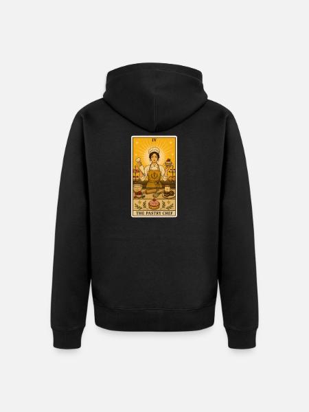 Confectioner | Patisserie Pastry Tarot - Unisex Premium Organic Zip Hoodie - black