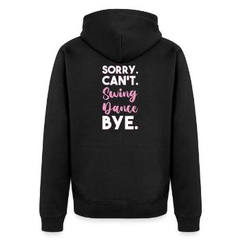Swing Swing-Musik - Unisex Premium Bio Zip Hoodie - Schwarz - Hinten - Nico (187cm)