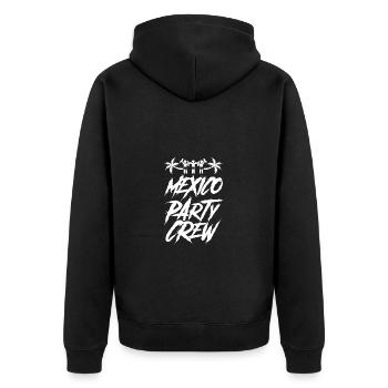 Vacances de l’équipe de la fête au Mexique - Veste à capuche bio Premium Unisexe - noir - Dos - Nico (187cm)