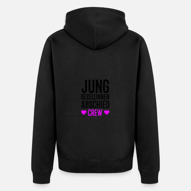 Junggesellinnenabschied Crew - Unisex Premium Bio Zip Hoodie - Schwarz