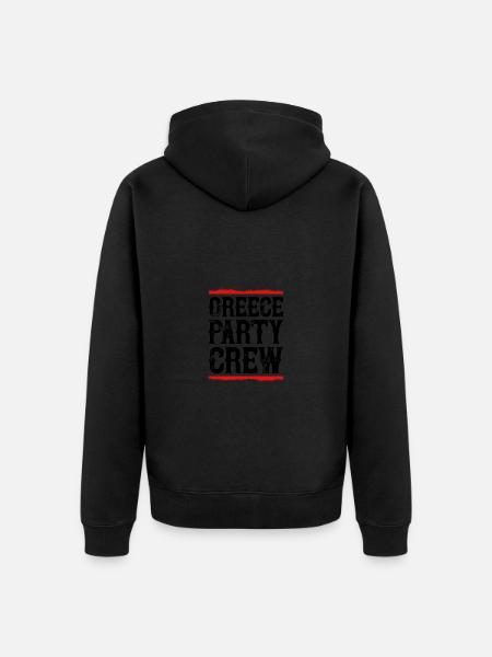 Greece Party Crew - Unisex Premium Organic Zip Hoodie - black