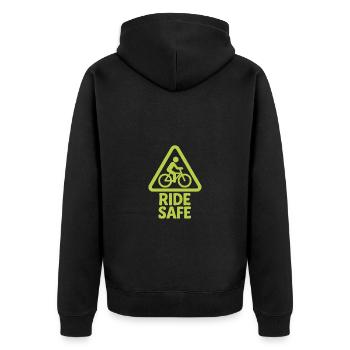 Roulez en toute sécurité - Veste à capuche bio Premium Unisexe - noir - Dos - Nico (187cm)