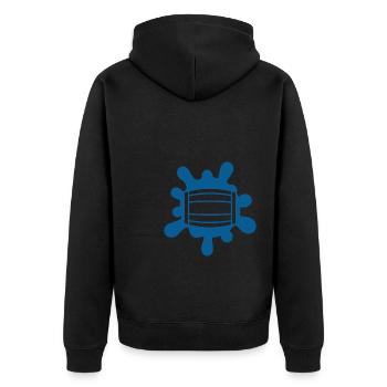 Bière - Bière / Mug à bière - Bouteille de bière Baril de bière - Veste à capuche bio Premium Unisexe - noir - Dos - Nico (187cm)