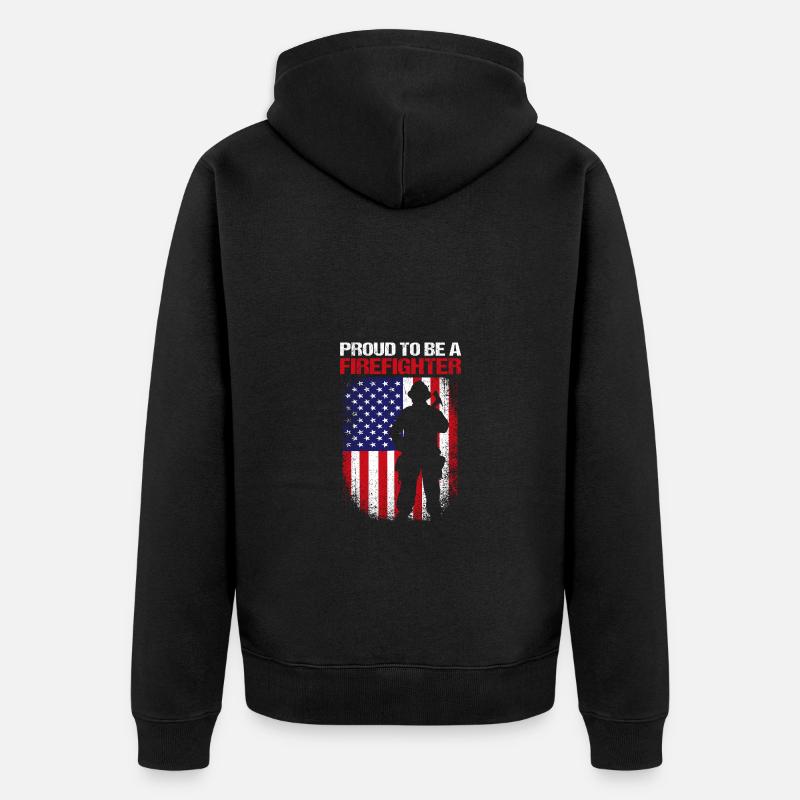 Pompier Pompier - Veste à capuche bio Premium Unisexe - noir