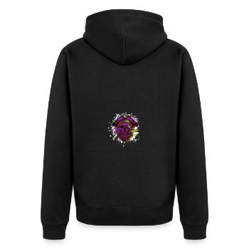 Capitaine Crâne de pirate - Veste à capuche bio Premium Unisexe - noir - Dos - Nico (187cm)