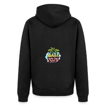Malle 2025 Palmier de Majorque - Veste à capuche bio Premium Unisexe - noir - Dos - Nico (187cm)