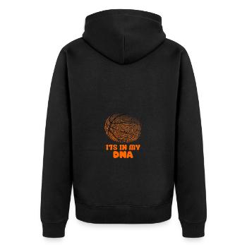 C’est dans mon ADN Basketball - Veste à capuche bio Premium Unisexe - noir - Dos - Nico (187cm)