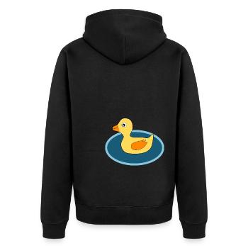 Kawaii Chibi Kawaii Duck Kawaii Caneton - Veste à capuche bio Premium Unisexe - noir - Dos - Nico (187cm)