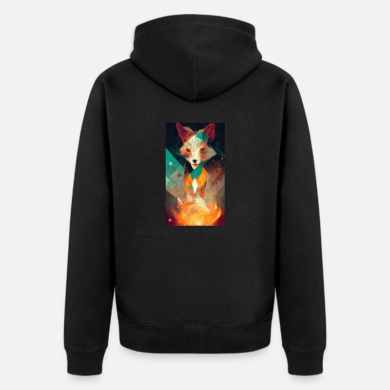 Fire Fox - Veste à capuche bio Premium Unisexe - noir