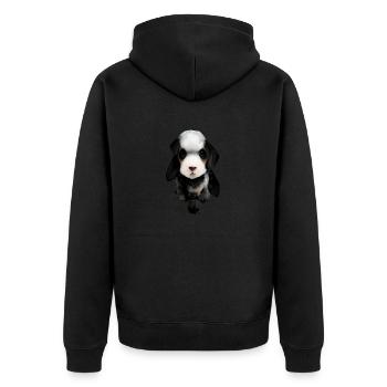 Visage Chiots - Veste à capuche bio Premium Unisexe - noir - Dos - Nico (187cm)