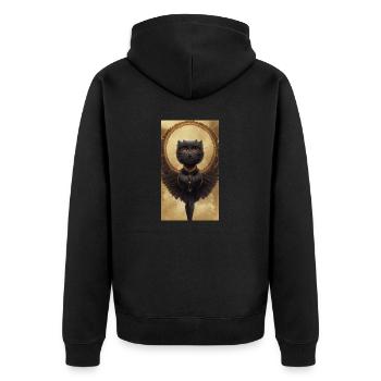 Ange Chat Noir - Veste à capuche bio Premium Unisexe - noir - Dos - Nico (187cm)