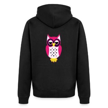 Hibou - Veste à capuche bio Premium Unisexe - noir - Dos - Nico (187cm)