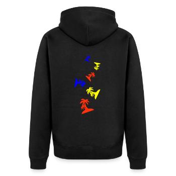 Trèfle chanceux - Veste à capuche bio Premium Unisexe - noir - Dos - Nico (187cm)