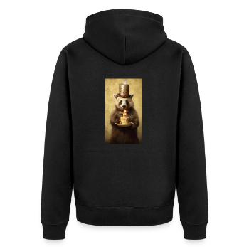 Anniversaire - Veste à capuche bio Premium Unisexe - noir - Dos - Nico (187cm)
