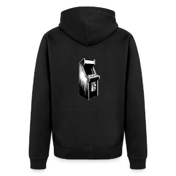 Gaming Gamer Player Video Game - Unisex Premium Organic Zip Hoodie - black - Back - Nico (187cm)