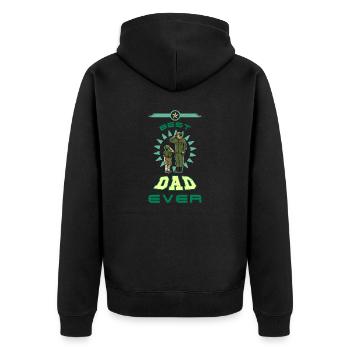 Meilleur papa de tous les temps Père Fête des pères Soldats militaires - Veste à capuche bio Premium Unisexe - noir - Dos - Nico (187cm)