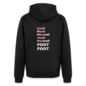 week-end foot - Veste à capuche bio Premium Unisexe - noir - Dos - Nico (187cm)
