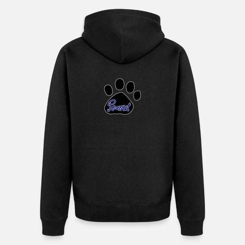 Logo de cacahuète - Veste à capuche bio Premium Unisexe - noir