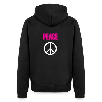 Paix - Echo - Front seulement - Veste à capuche bio Premium Unisexe - noir - Dos - Nico (187cm)