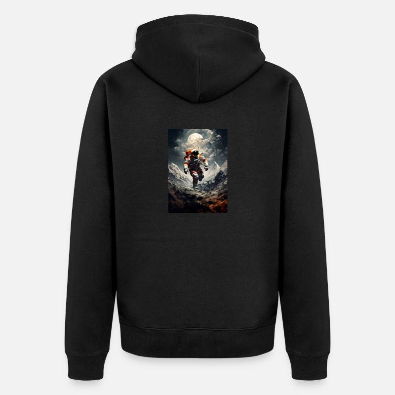 Astronaute dans l’espace - Veste à capuche bio Premium Unisexe - noir