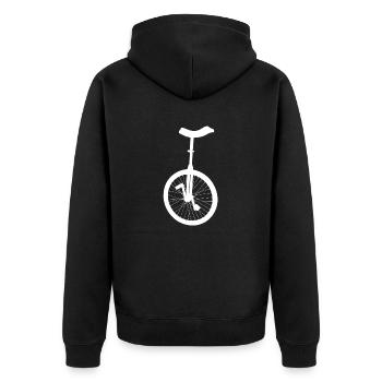 Einrad - Unisex Premium Organic Zip Hoodie - black - Back - Nico (187cm)