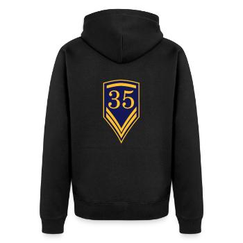 Cadeau pour le 35ème anniversaire - 35 ans - Veste à capuche bio Premium Unisexe - noir - Dos - Nico (187cm)