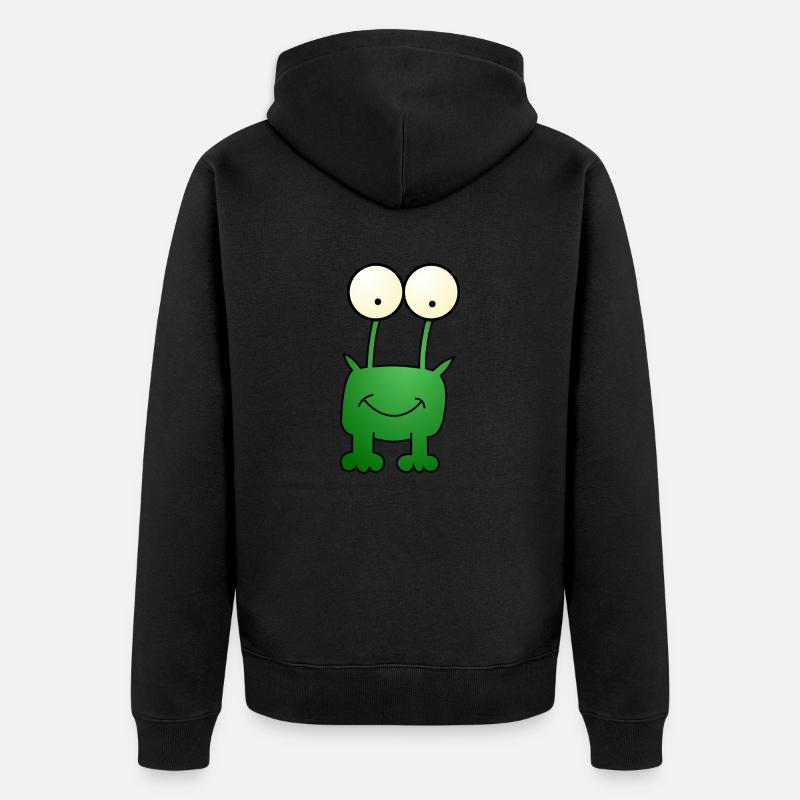 Grenouille - Alien - Extraterrestre - Monstre - Veste à capuche bio Premium Unisexe - noir